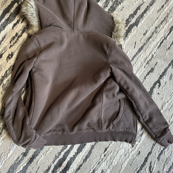 Aeropostale Brown Hooded Puffer Jacket - Picture 2 of 5
